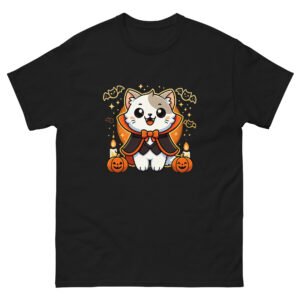 Halloween Cat Shirt – Cute Vampire Cat Pumpkin T-Shirt - Unisex classic tee