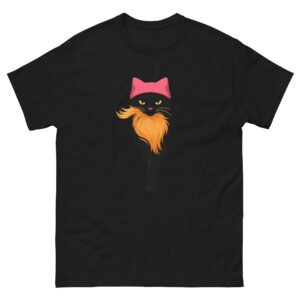 Cool Cat Shirt – Trendy Black Cat with Pink Hat T-Shirt - Unisex classic tee