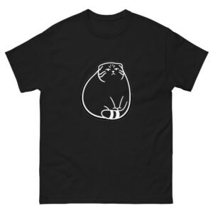 Chubby Cat Shirt – Minimalist Fat Cat Line Art Graphic Tee - Unisex classic tee