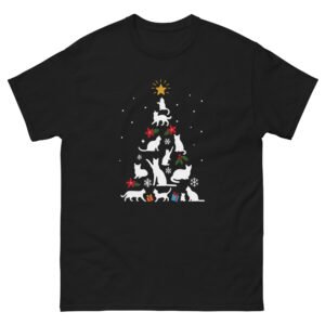 Christmas Cat Tree Shirt – Cute Holiday Cat Lovers T-Shirt - Unisex classic tee