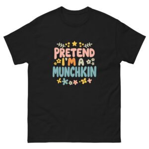 Pretend I’m a Munchkin Cat - Funny Pastel Retro Flower Power Cat Lover Tee - Unisex classic tee