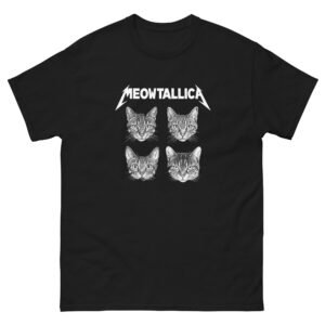 Meowtallica - Funny Heavy Metal Cat Band Parody T-Shirt for Rock Fans - Unisex classic tee