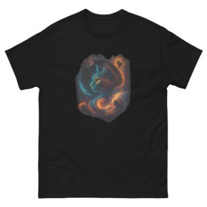 Galaxy Fire Cat - Trippy Cosmic Cat Art T-Shirt for Cat Lovers - Unisex classic tee