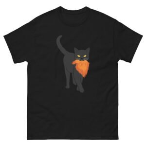 Black Cat with Orange Scarf Halloween - Stylish Witchy Cat Graphic Tee - Unisex classic tee