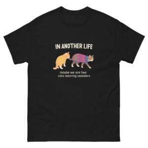 In Another Life Cat - Maybe We’re Two Cats Wearing Sweaters Cute Cat Tee - Unisex classic tee