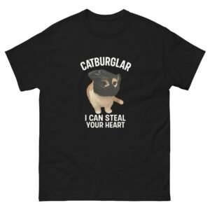 Catburglar Funny Cat - I Can Steal Your Heart Cute Sneaky Cat Graphic Tee - Unisex classic tee
