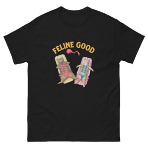 Feline Good Vacation Cat - Funny Summer Cat Graphic Tee for Cat Lovers - Unisex classic tee