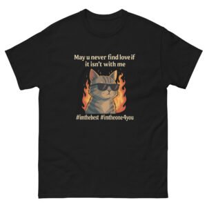 Savage Cool Cat in Sunglasses - Flame Aesthetic I’m the Boss Attitude Kitty Graphic Tee - Unisex classic tee