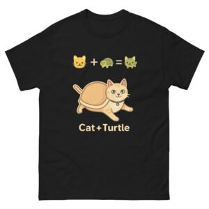 Cat + Turtle Mashup - Cute Curtle- Hybrid Cartoon Animal Pun Graphic Tee, Unisex Gift - Unisex classic tee