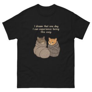Bundled Cozy Cats - Cute Snuggled Kitties Illustration, Comfort Aesthetic Graphic Tee, Unisex - Unisex classic tee